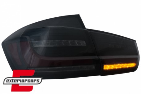 Full LED stražnja svjetla LedBar SEQ žmigavci (crna/smoke) / BMW serije 3 F30 (2011-2019), LDBMJ0