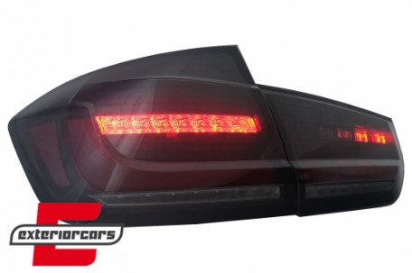 Full LED stražnja svjetla LedBar SEQ žmigavci (crna/smoke) / BMW serije 3 F30 (2011-2019), LDBMJ0