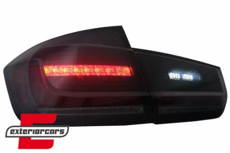 Full LED stražnja svjetla LedBar SEQ žmigavci (crna/smoke) / BMW serije 3 F30 (2011-2019), LDBMJ0