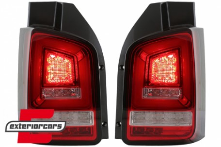 Full LED stražnja svjetla LedBar SEQ Žmigavci (crvena/kristal) / Volkswagen T5 (04.2003-2009), LDVWL1