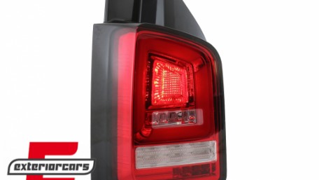 Full LED stražnja svjetla LedBar SEQ Žmigavci (crvena/kristal) / Volkswagen T5 (04.2003-2009), LDVWL1