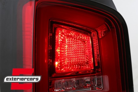 Full LED stražnja svjetla LedBar SEQ Žmigavci (crvena/kristal) / Volkswagen T5 (04.2003-2009), LDVWL1