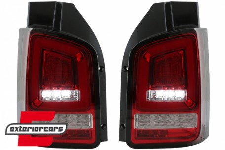 Full LED stražnja svjetla LedBar SEQ Žmigavci (crvena/kristal) / Volkswagen T5 (04.2003-2009), LDVWL1