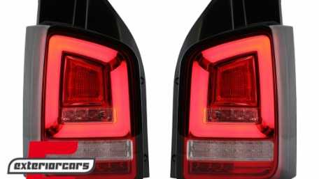 Full LED stražnja svjetla LedBar SEQ Žmigavci (crvena/kristal) / Volkswagen T5 (04.2003-2009), LDVWL1