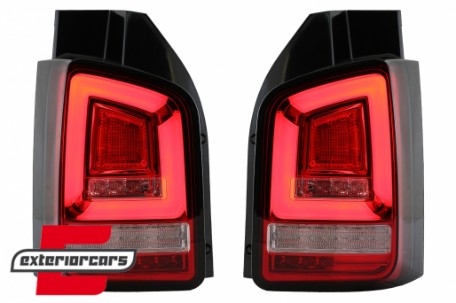 Full LED stražnja svjetla LedBar SEQ Žmigavci (crvena/kristal) / Volkswagen T5 (04.2003-2009), LDVWL1