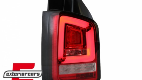Full LED stražnja svjetla LedBar SEQ Žmigavci (crvena/kristal) / Volkswagen T5 (04.2003-2009), LDVWL1