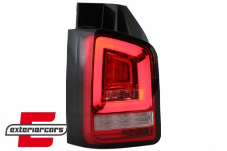 Full LED stražnja svjetla LedBar SEQ Žmigavci (crvena/kristal) / Volkswagen T5 (04.2003-2009), LDVWL1