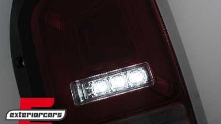 Full LED stražnja svjetla LedBar SEQ žmigavci (crvena/kristal) / Volkswagen T5.1 (04.2010-2015), LDVWL6