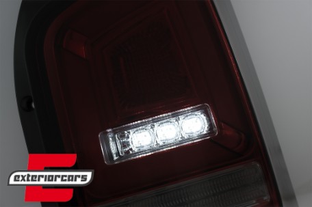 Full LED stražnja svjetla LedBar SEQ žmigavci (crvena/kristal) / Volkswagen T5.1 (04.2010-2015), LDVWL6