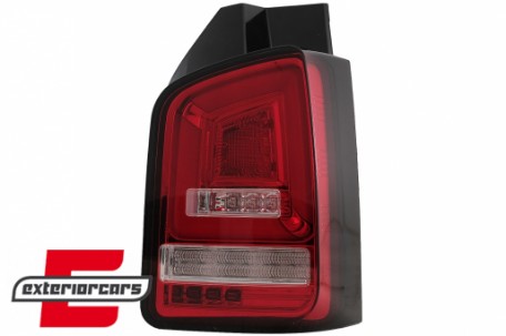 Full LED stražnja svjetla LedBar SEQ žmigavci (crvena/kristal) / Volkswagen T5.1 (04.2010-2015), LDVWL6