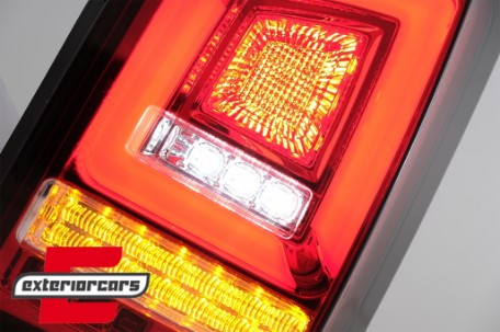 Full LED stražnja svjetla LedBar SEQ žmigavci (crvena/kristal) / Volkswagen T5.1 (04.2010-2015), LDVWL6