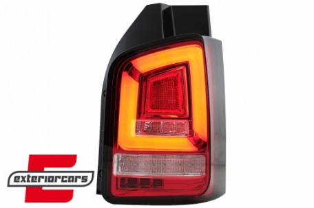 Full LED stražnja svjetla LedBar SEQ žmigavci (crvena/kristal) / Volkswagen T5.1 (04.2010-2015), LDVWL6