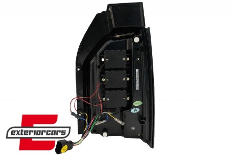 Full LED stražnja svjetla LedBar SEQ žmigavci (crvena/kristal) / VW Transporter Multivan Caravelle T6 (2015-2019), LDVWJ2