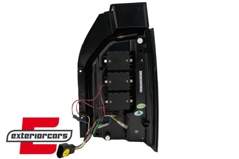 Full LED stražnja svjetla LedBar SEQ žmigavci (crvena/kristal) / VW Transporter Multivan Caravelle T6 (2015-2019), LDVWJ2