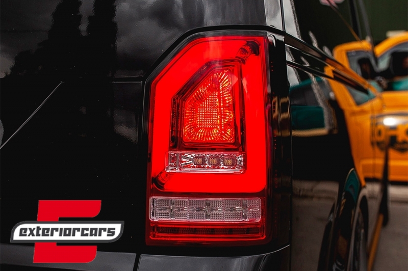Full LED stražnja svjetla LedBar SEQ žmigavci (crvena/kristal) / VW Transporter Multivan Caravelle T6 (2015-2019), LDVWJ2
