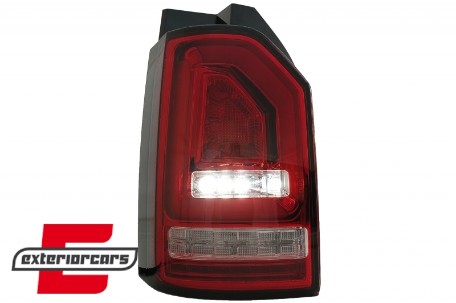 Full LED stražnja svjetla LedBar SEQ žmigavci (crvena/kristal) / VW Transporter Multivan Caravelle T6 (2015-2019), LDVWJ2