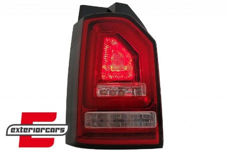 Full LED stražnja svjetla LedBar SEQ žmigavci (crvena/kristal) / VW Transporter Multivan Caravelle T6 (2015-2019), LDVWJ7
