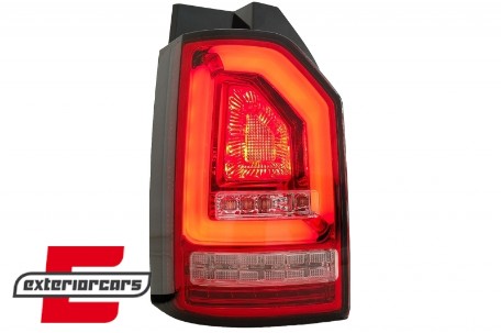 Full LED stražnja svjetla LedBar SEQ žmigavci (crvena/kristal) / VW Transporter Multivan Caravelle T6 (2015-2019), LDVWJ7