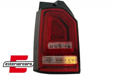 Full LED stražnja svjetla LedBar SEQ žmigavci (crvena/kristal) / VW Transporter Multivan Caravelle T6 (2015-2019), LDVWJ7