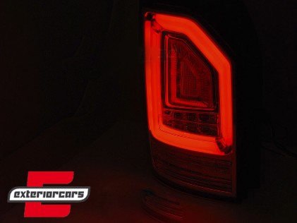 Full LED stražnja svjetla LedBar SEQ žmigavci (crvena/smoke) / VW Transporter Multivan Caravelle T6 (2015-2019), LDVWJ3