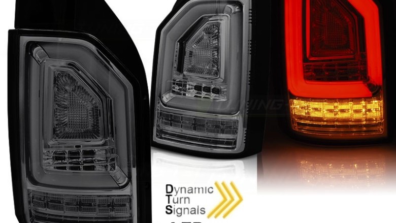 Full LED stražnja svjetla LedBar SEQ žmigavci (smoke) / VW Transporter Multivan Caravelle T6 (2015-2019), LDVWJ9