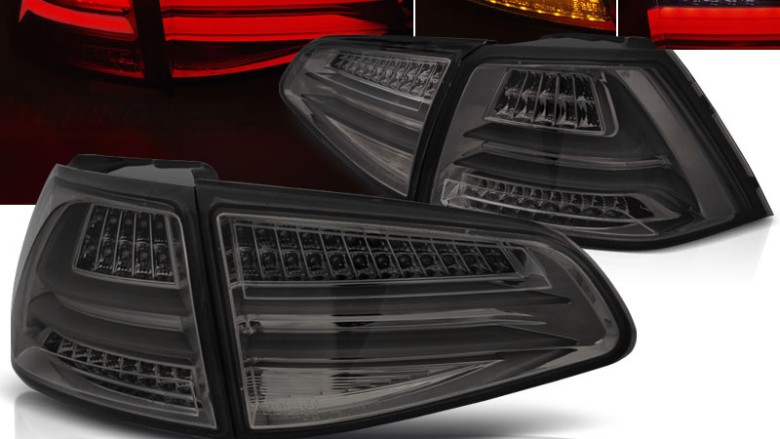 Full LED stražnja svjetla LedBar (smoke) / VW Golf 7 VII (2013-2017), LDVWG6