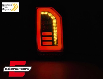 Full LED stražnja svjetla LedBar (smoke/crna/crvena) / VW Transporter Multivan Caravelle T6 (2015-2019), LDVWI0