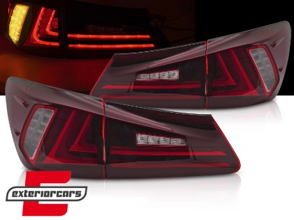 Full LED stražnja svjetla LightBar Facelift XE30 dizajn (crvena/kristal) / Lexus IS XE20 (2006-2012), LDLE14