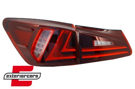 Full LED stražnja svjetla LightBar Facelift XE30 dizajn (crvena/kristal) / Lexus IS XE20 (2006-2012), LDLE14