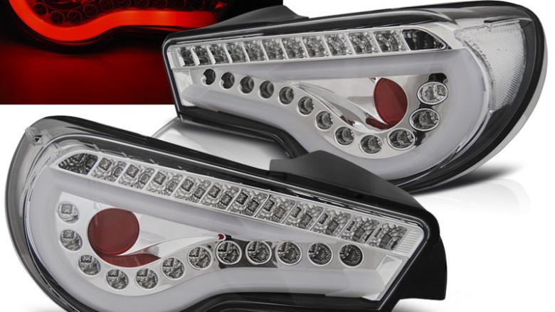 Full LED stražnja svjetla LightBar SEQ žmigavci (chrome) / Toyota GT86 (2012-2016), LDTO12