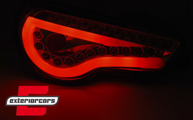 Full LED stražnja svjetla LightBar SEQ žmigavci (chrome) / Toyota GT86 (2012-2016), LDTO12