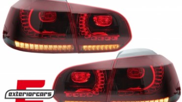 Full LED stražnja svjetla R20 dizajn (crvena/smoke) / VW Golf 6 VI (2008-2013), TLVWG6R20RS