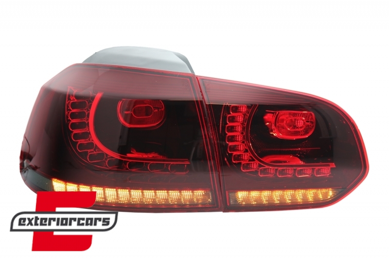 Full LED stražnja svjetla R20 dizajn (crvena/smoke) / VW Golf 6 VI (2008-2013), TLVWG6R20RS