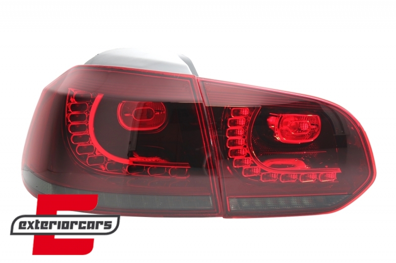 Full LED stražnja svjetla R20 dizajn (crvena/smoke) / VW Golf 6 VI (2008-2013), TLVWG6R20RS
