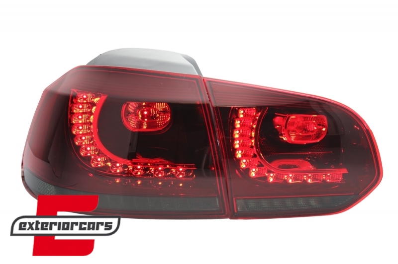 Full LED stražnja svjetla R20 dizajn (crvena/smoke) / VW Golf 6 VI (2008-2013), TLVWG6R20RS