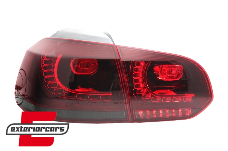 Full LED stražnja svjetla R20 dizajn (crvena/smoke) / VW Golf 6 VI (2008-2013), TLVWG6R20RS