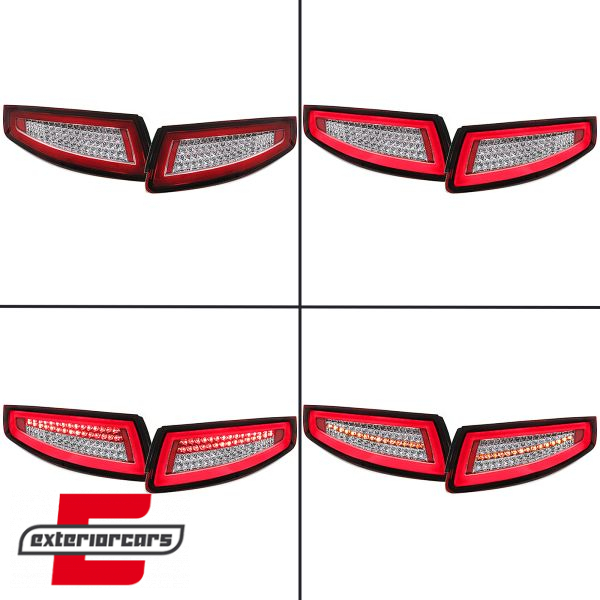 Full LED stražnja svjetla Sekvencijalni Dinamički žmigavci (crvena/kristal) / Porsche 911 (997) (2004-2009), LDPO26