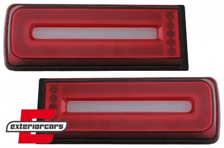 Full LED stražnja svjetla SEQ žmigavci 2018 Facelift dizajn (crvena/smoke) / Mercedes G-klasa W463 (2008-2017), TLMBW463NL