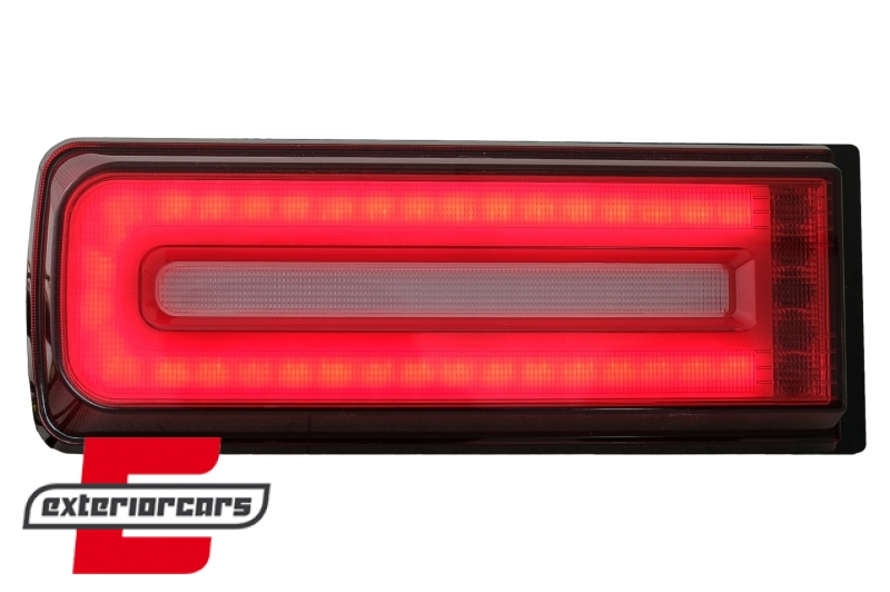 Full LED stražnja svjetla SEQ žmigavci 2018 Facelift dizajn (crvena/smoke) / Mercedes G-klasa W463 (2008-2017), TLMBW463NL