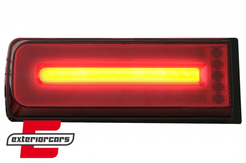 Full LED stražnja svjetla SEQ žmigavci 2018 Facelift dizajn (crvena/smoke) / Mercedes G-klasa W463 (2008-2017), TLMBW463NL