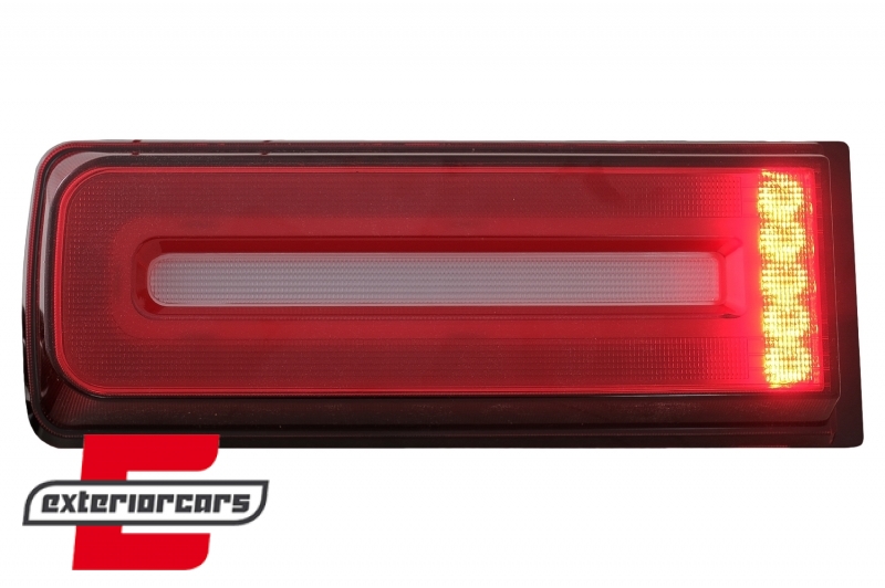 Full LED stražnja svjetla SEQ žmigavci 2018 Facelift dizajn (crvena/smoke) / Mercedes G-klasa W463 (2008-2017), TLMBW463NL