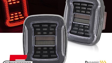 Full LED stražnja svjetla SEQ žmigavci (bijela) / Jeep Wrangler YJ TJ (1991-2006), LDCH43