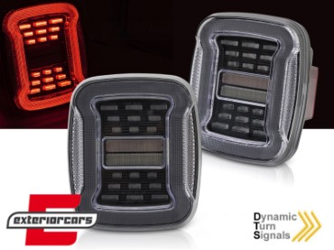 Full LED stražnja svjetla SEQ žmigavci (bijela) / Jeep Wrangler YJ TJ (1991-2006), LDCH43