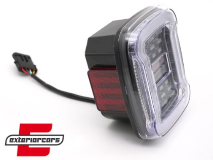 Full LED stražnja svjetla SEQ žmigavci (bijela) / Jeep Wrangler YJ TJ (1991-2006), LDCH43