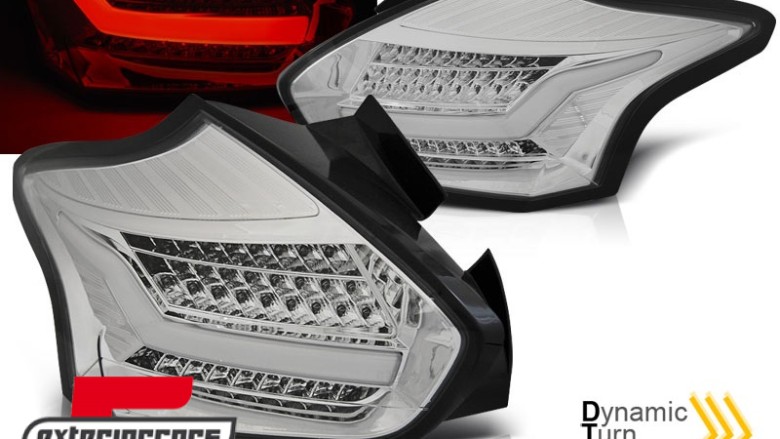 Full LED stražnja svjetla SEQ žmigavci (chrome) / Ford Focus 3 Hatchback Facelift (2015-2018), LDFO60