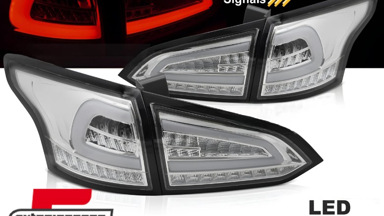 Full LED stražnja svjetla SEQ žmigavci (chrome) / Ford Focus 3 karavan (2011-2018), LDFO79