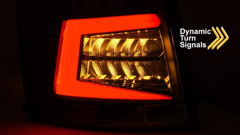 Full LED stražnja svjetla SEQ žmigavci (chrome) / Škoda Octavia III karavan (2012-2019), LDSK16
