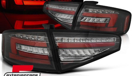 Full LED stražnja svjetla SEQ žmigavci (crna) / Audi A4 B8 limuzina (2012-2015), LDAUH6