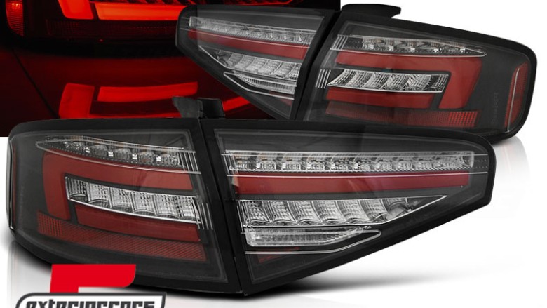 Full LED stražnja svjetla SEQ žmigavci (crna) / Audi A4 B8 limuzina (2012-2015), LDAUH6