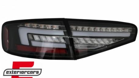 Full LED stražnja svjetla SEQ žmigavci (crna) / Audi A4 B8 limuzina (2012-2015), LDAUH6